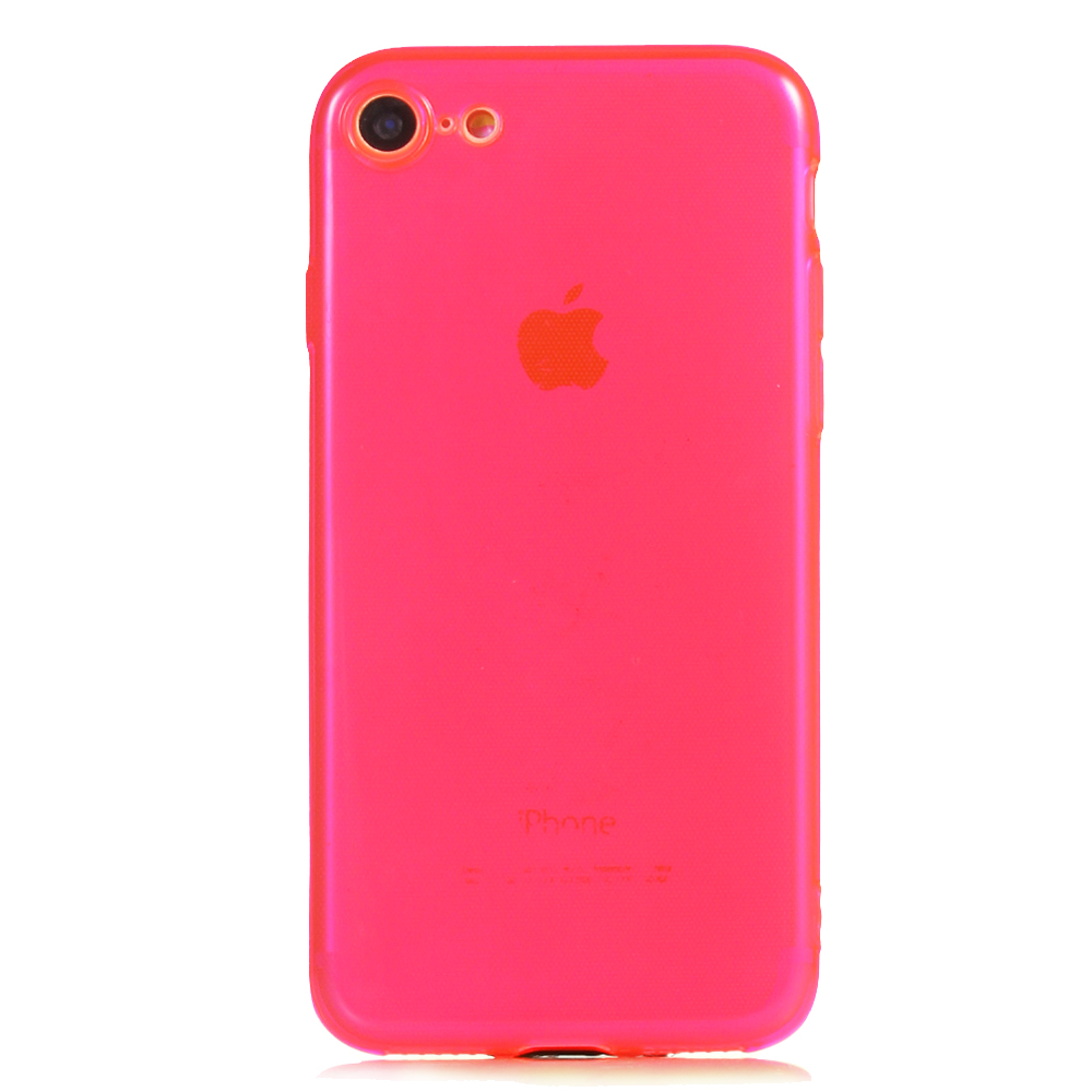 KNY Apple phone 7 Plus Klf Renkli Fosforlu Mun Silikon