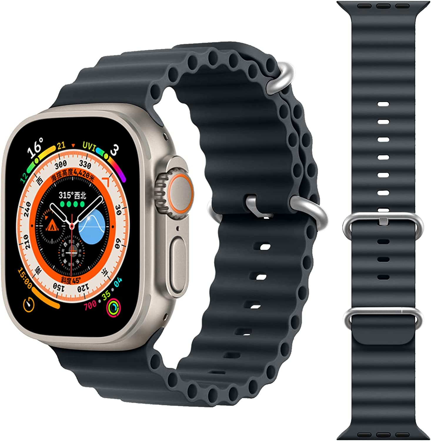 KNY Apple Watch 38 MM in KRD-75 Renkli Silikon Kay-Kordon