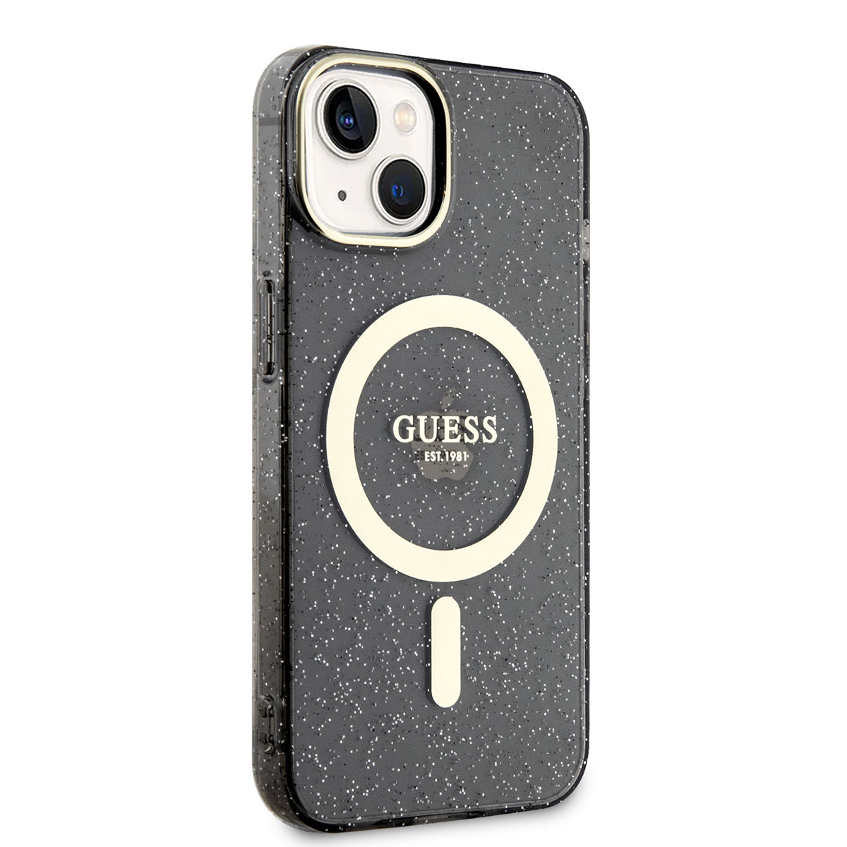 Apple iPhone 14 Klf GUESS Magsafe arj zellikli Glitter Kapak