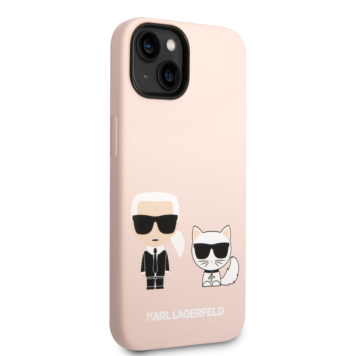 Apple iPhone 14 Klf Karl Lagerfeld Magsafe arj zellikli Silikon K&C Dizayn Kapak