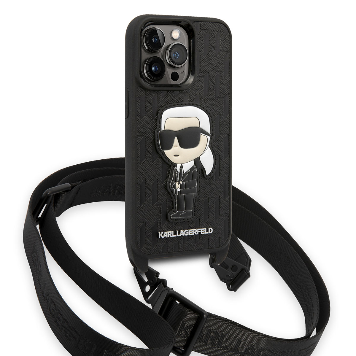 Apple iPhone 14 Pro Klf Karl Lagerfeld Boyun Askl Karl Dizayn Kapak