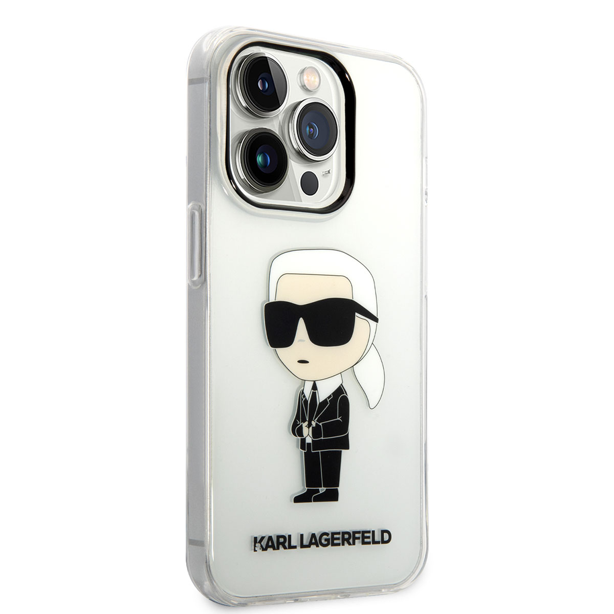 Apple iPhone 14 Pro Klf Karl Lagerfeld Transparan konik Karl Dizayn Kapak