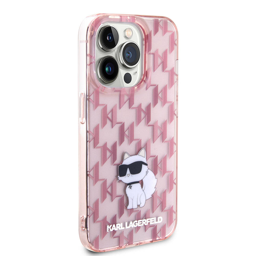 Apple iPhone 15 Pro Klf Karl Lagerfeld IML C Monogram Orjinal Lisansl Kapak