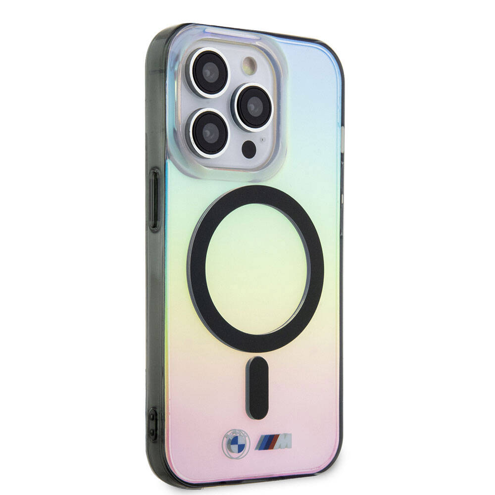 Apple iPhone 15 Pro Max Klf BMW Magsafe arj zellikli Transparan Renk Geili Iridescent Orjinal Lisansl Kapak