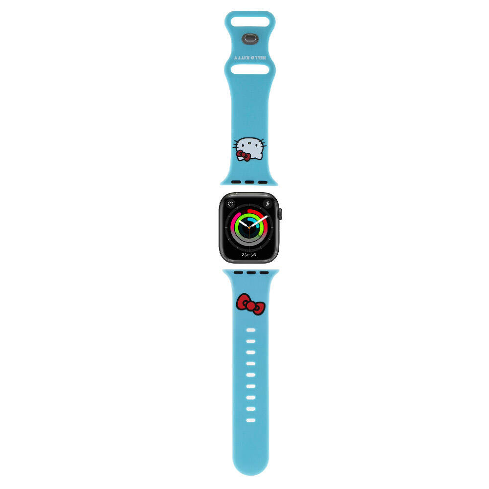 Apple Watch 38mm Hello Kitty Orjinal Lisansl Yaz Logolu Fiyonk & Kitty Head Silikon Kordon