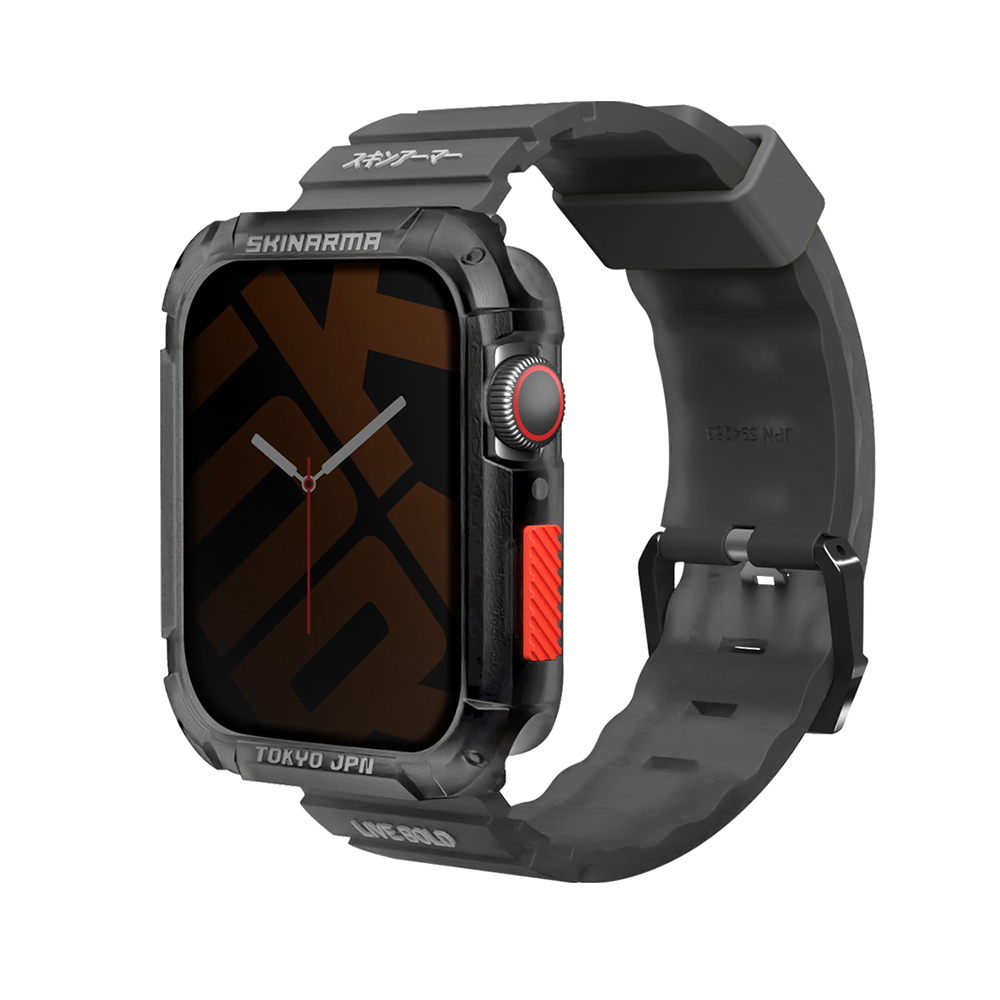 Apple Watch 7 45mm SkinArma Kurono Sert PC Kasa Koruyucu + Shokku Silikon Kordon