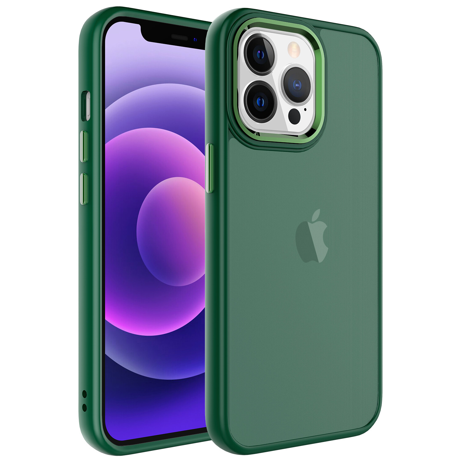 KNY Apple phone 14 Pro Max Klf Metal Kamera Koruma ereveli Buzlu May Silikon