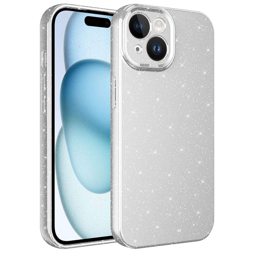 KNY Apple phone 15 Klf Kamera Korumal Simli Lux Koton Silikon