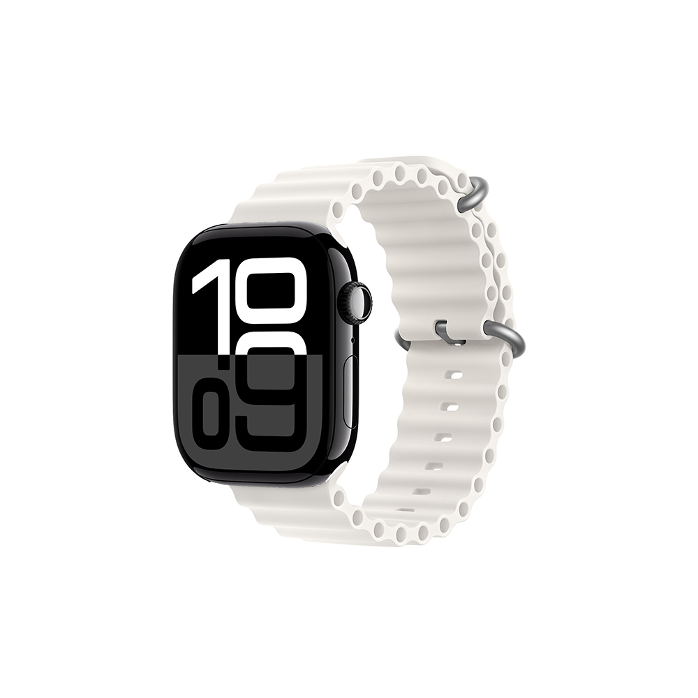 KNY Apple Watch 10.Nesil 46 MM in Delikli Metal Kopal Renkli Silikon Kay-Kordon KRD-75