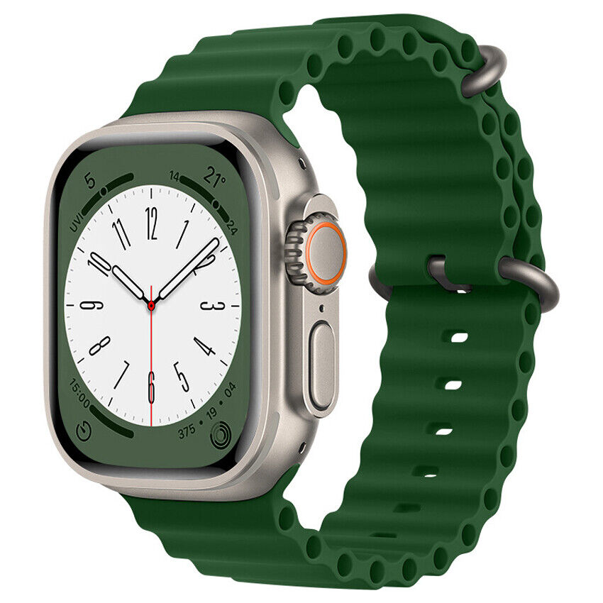 KNY Apple Watch Ultra 2 in KRD-75 Renkli Silikon Kay-Kordon
