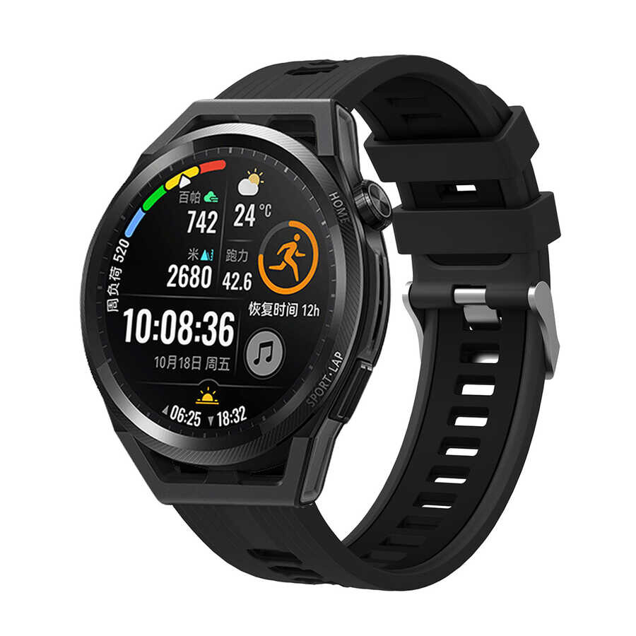 KNY Ferrucci Smart Watch 19S 20 MM in ift Katmanl 2 Renkli Ayarlanabilir Silikon Kay-Kordon KRD-55