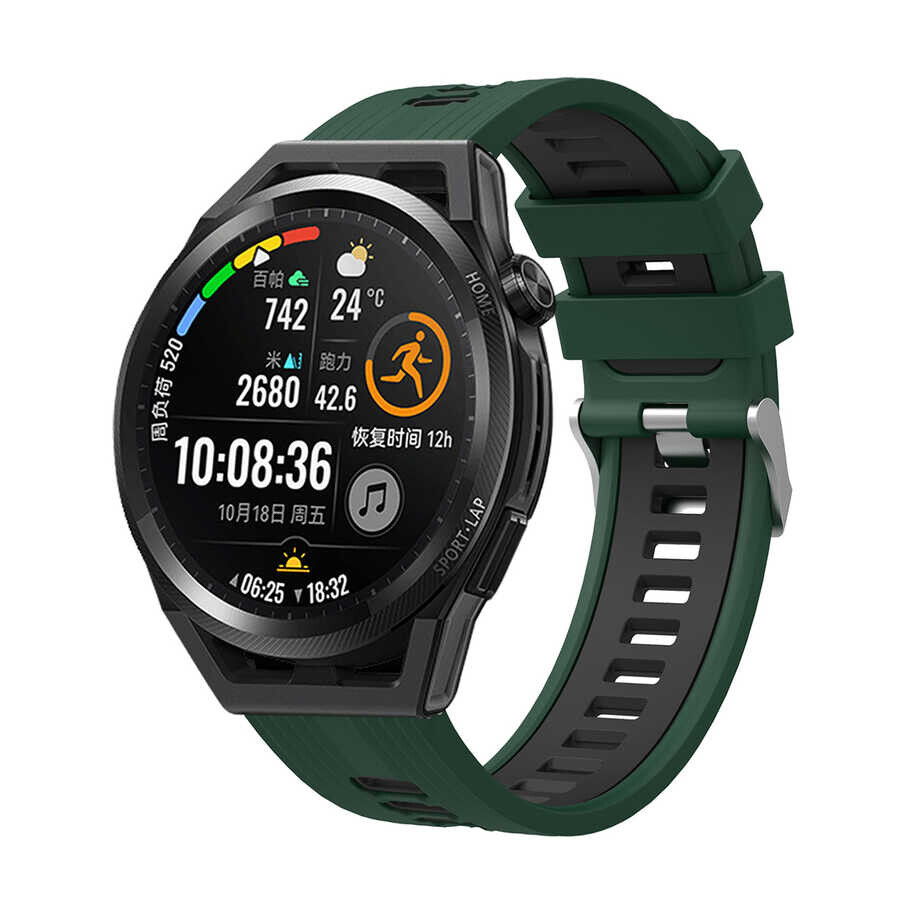 KNY Ferrucci Smart Watch 19S 20 MM in ift Katmanl 2 Renkli Ayarlanabilir Silikon Kay-Kordon KRD-55