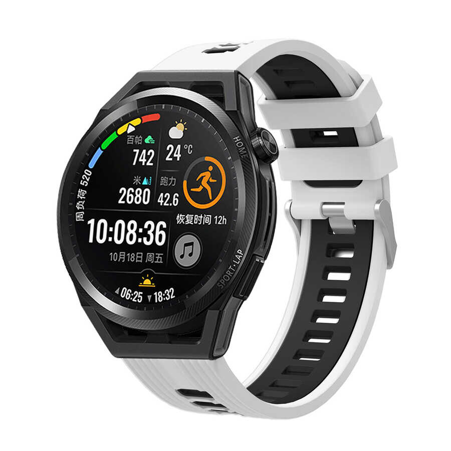 KNY Ferrucci Smart Watch 19S 20 MM in ift Katmanl 2 Renkli Ayarlanabilir Silikon Kay-Kordon KRD-55