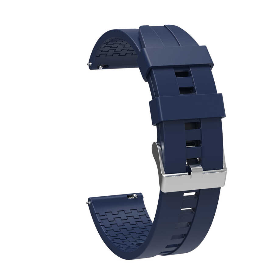KNY Fossil Sport Smart Watch in 22 MM Standart Model 7 Kademeli Ayarlanabilir Renkli Silikon Kay-Kordon KRD-23