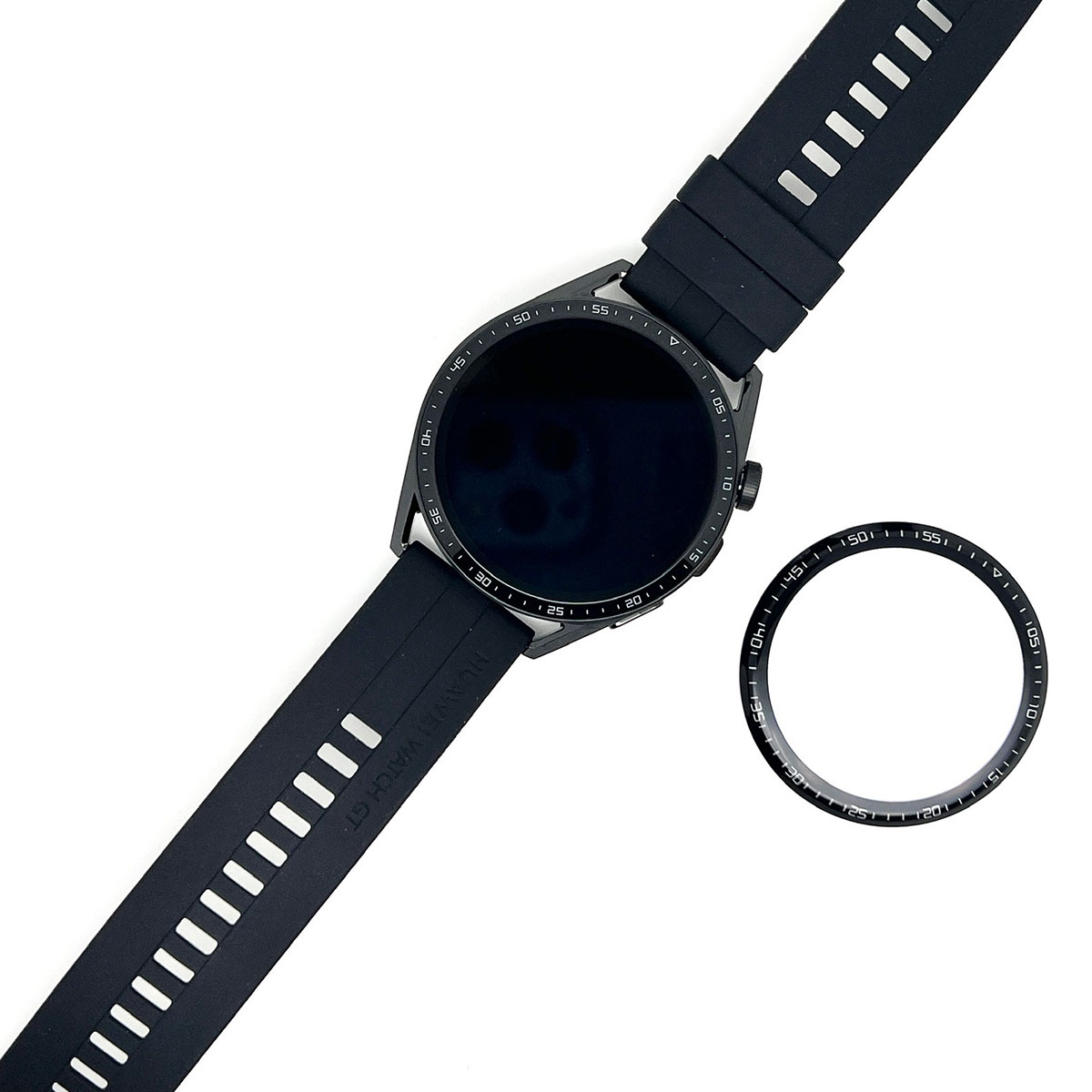KNY Huawei Watch GT 3 46 MM in Tam Kaplayan 5D Esnek PPM Siyah