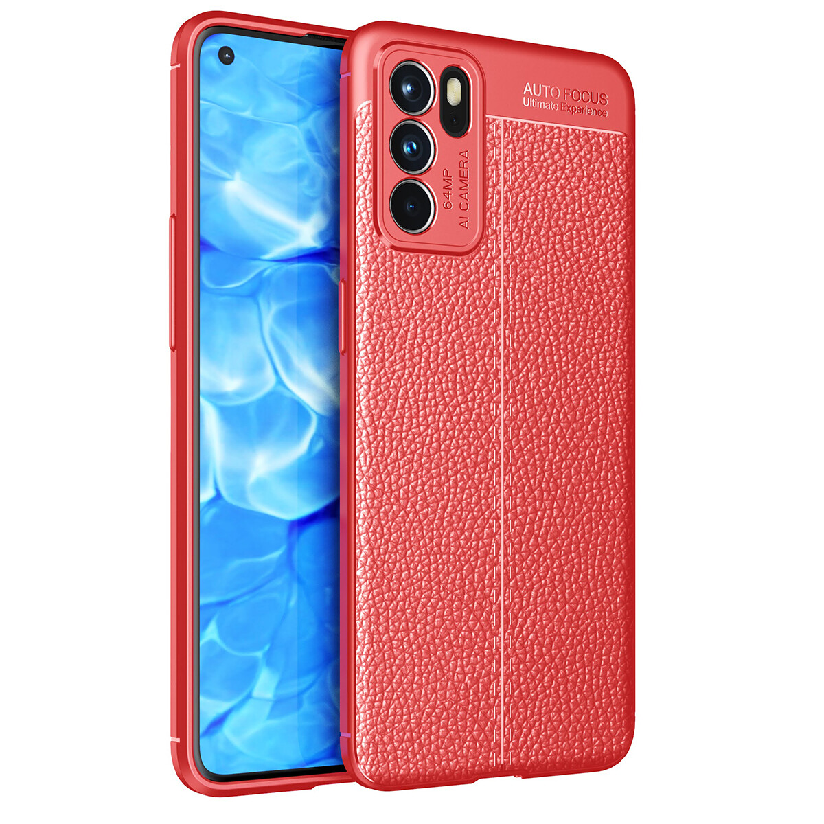 KNY OPPO Reno 6 Klf Deri Desenli Lux Niss Silikon