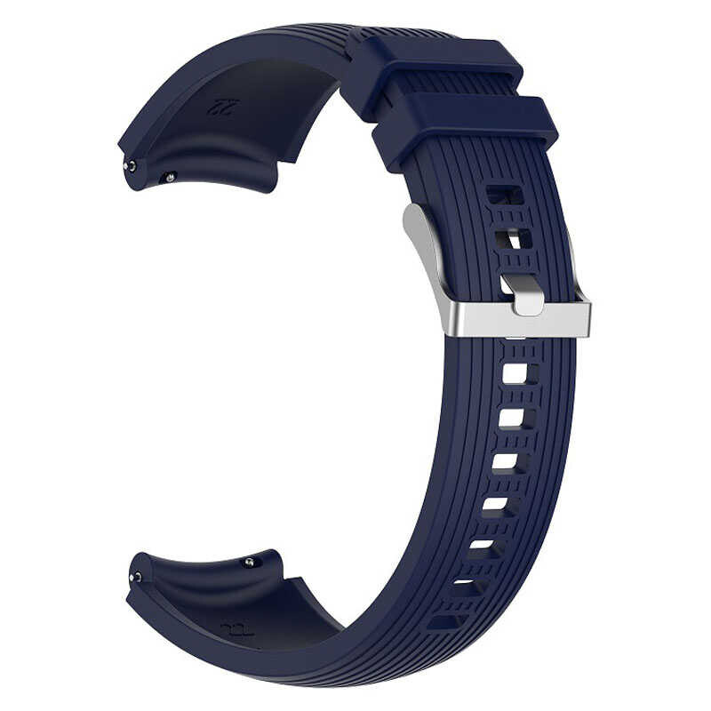 KNY Realme TechLife Watch S100 20 MM in Klasik Model Ayarlanabilir izgili Silikon Kay-Kordon KRD-18