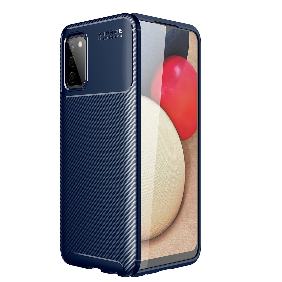 KNY Samsung Galaxy A03S Klf Karbon Desenli Lux Negro Silikon