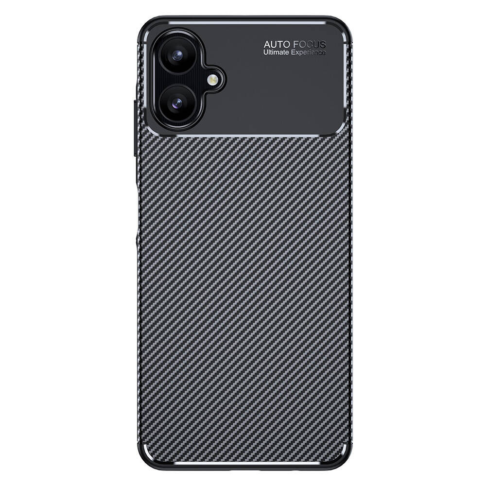 KNY Samsung Galaxy A06 Klf Karbon Desenli Lux Negro Silikon