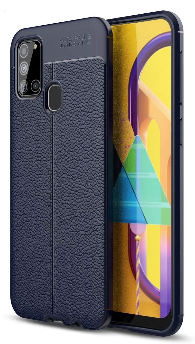 KNY Samsung Galaxy A21S Klf Deri Desenli Lux Niss Silikon