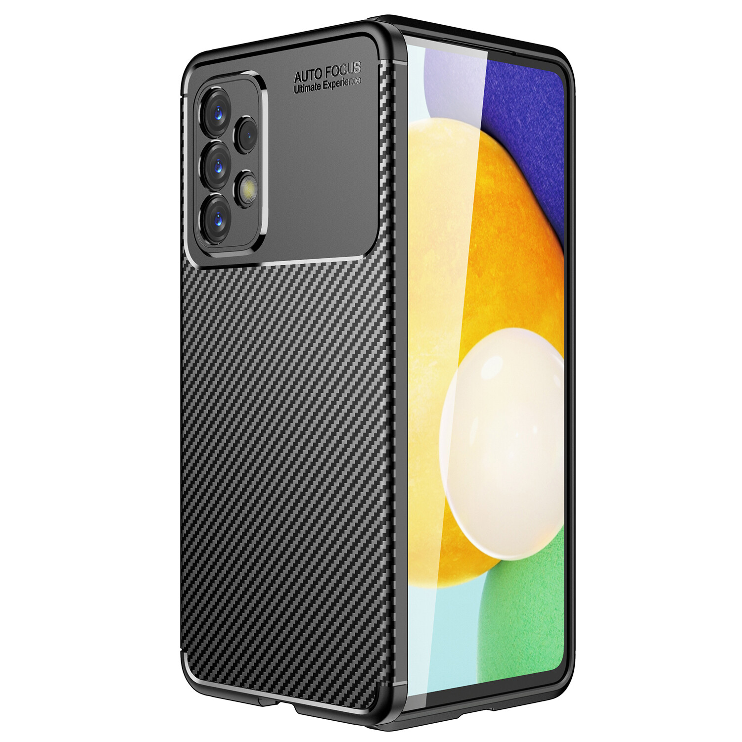 KNY Samsung Galaxy A33 5G Klf Karbon Desenli Lux Negro Silikon