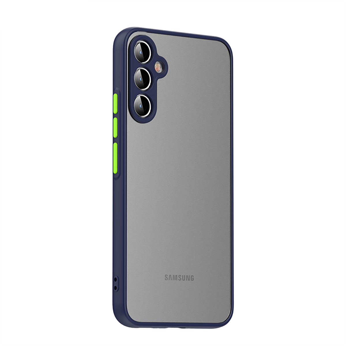 KNY Samsung Galaxy A34 Klf Renkli Kenarl Arkas Buzlu Kamera Korumal Hux Kapak