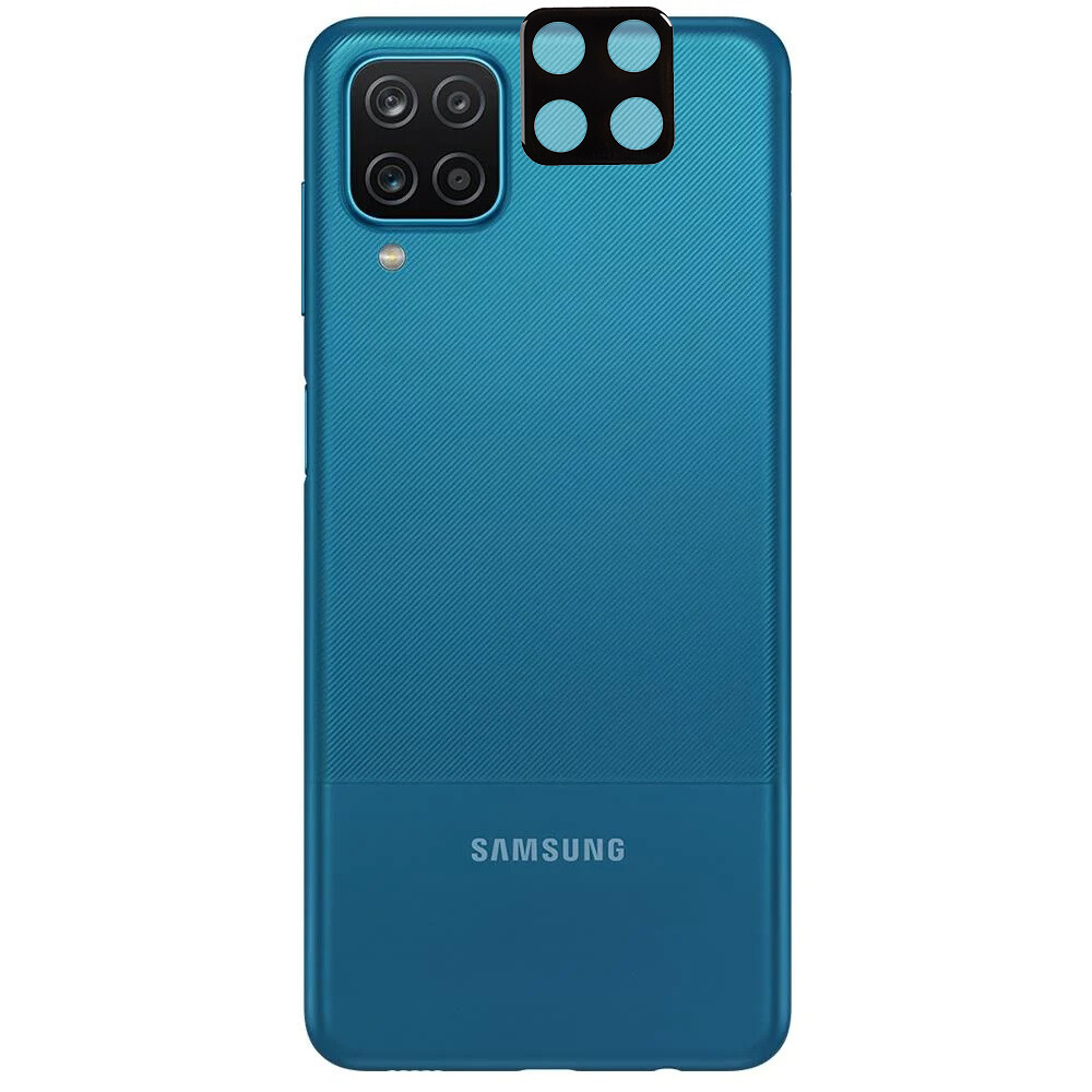 KNY Samsung Galaxy M12 in Full Yapan 3D Kamera Cam Koruyucusu Siyah