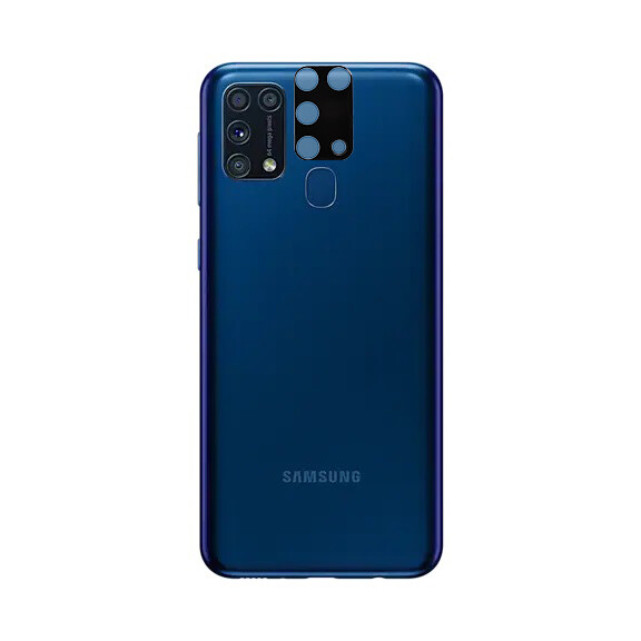 KNY Samsung Galaxy M31 in Full Yapan 3D Kamera Cam Koruyucusu Siyah