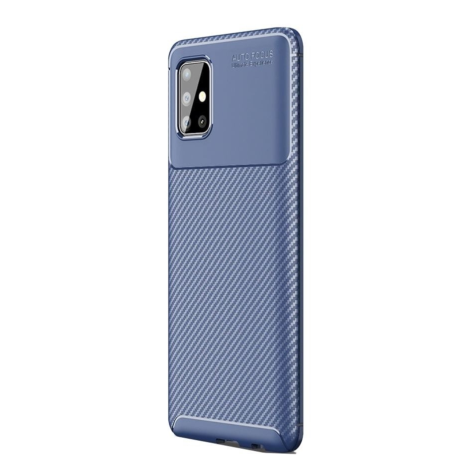 KNY Samsung Galaxy M31S Klf Karbon Desenli Lux Negro Silikon
