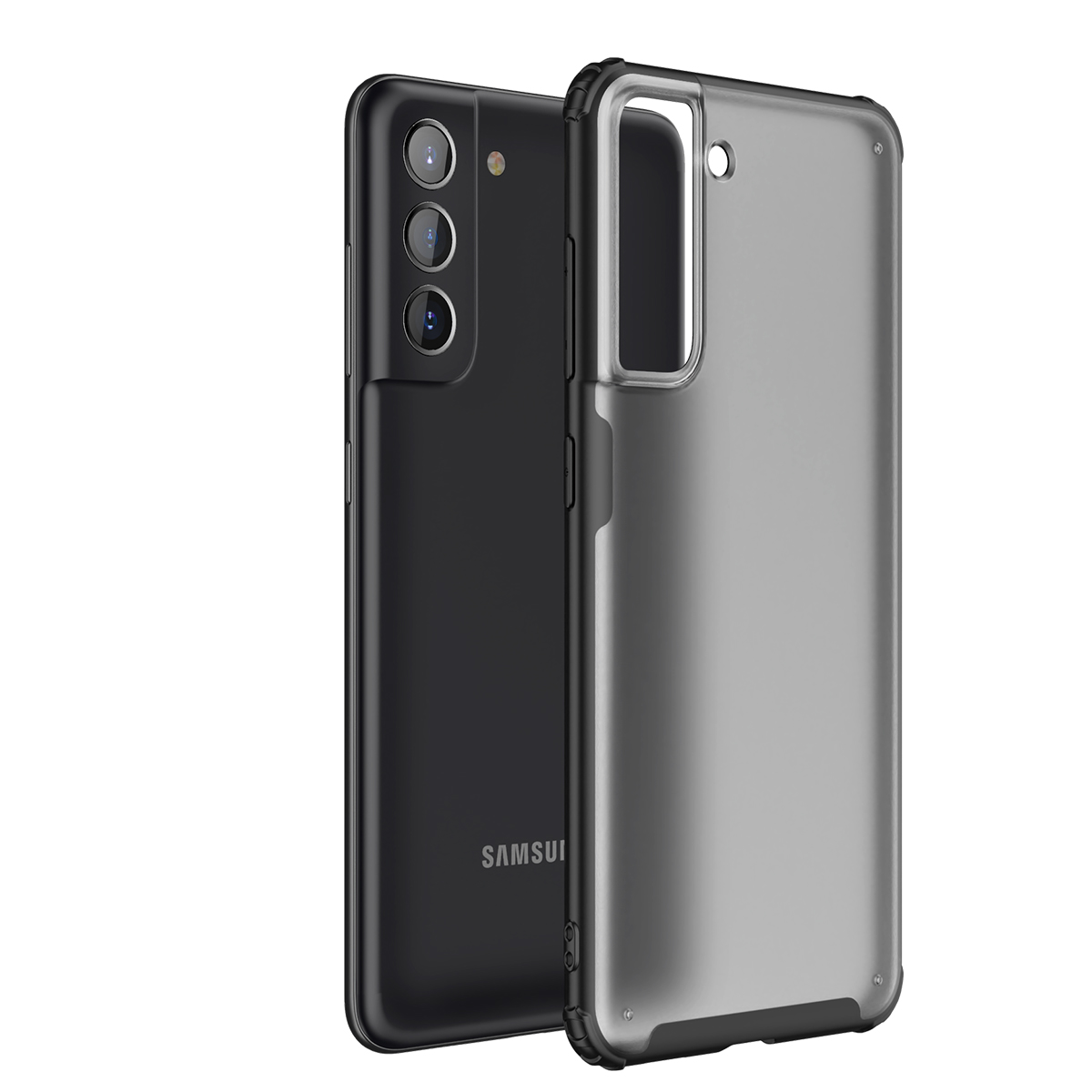 KNY Samsung Galaxy S21 FE Klf Silikon Kenarl Buzlu Volks Kapak