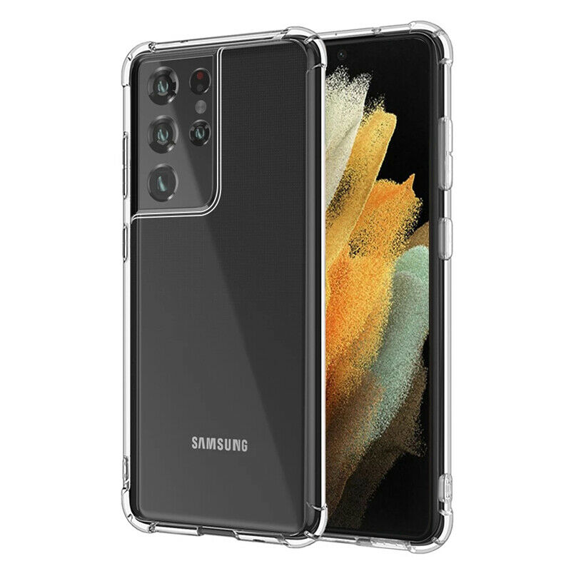 KNY Samsung Galaxy S21 Ultra Klf Ultra Korumal effaf Antishock Silikon