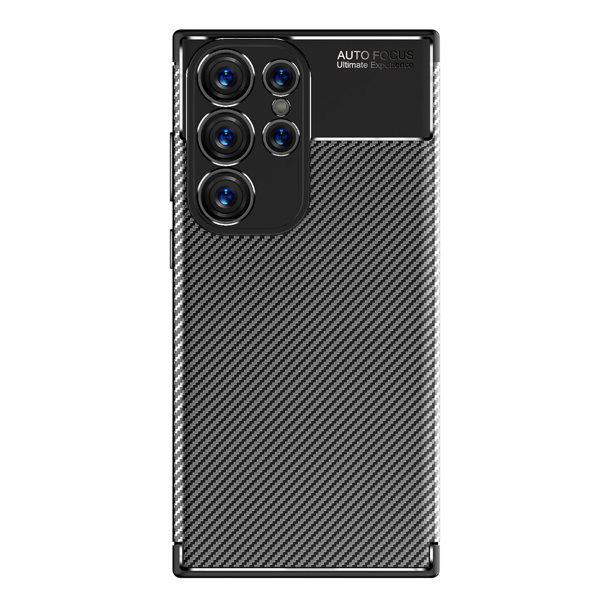 KNY Samsung Galaxy S23 Ultra Klf Karbon Desenli Lux Negro Silikon