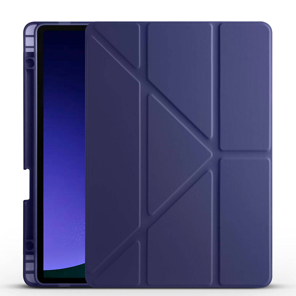KNY Samsung Galaxy Tab S9 FE SM-X510 Klf Kalem Koymal Arkas Silikon Standl TriFolding Klf