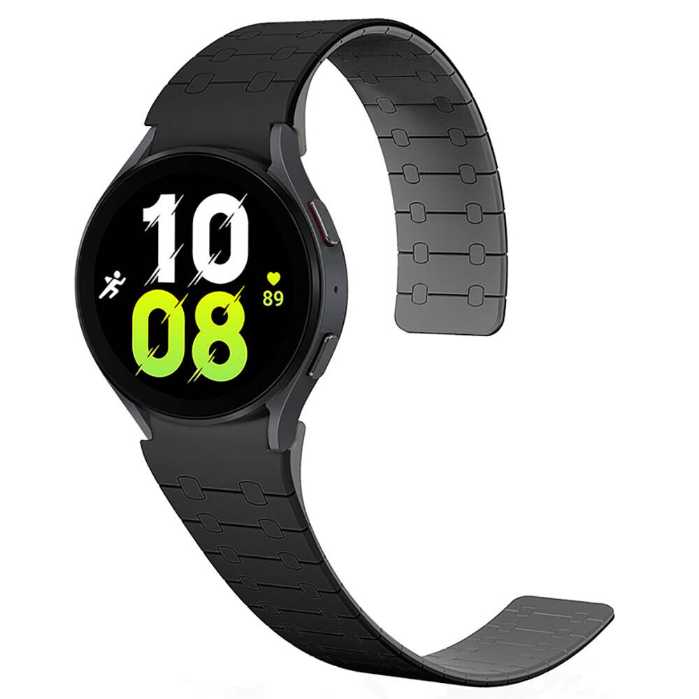 KNY Samsung Galaxy Watch 6 40 MM in 20MM izgili Desenli ift Renkli Mknatsl Silikon Kay-Kordon KRD-111