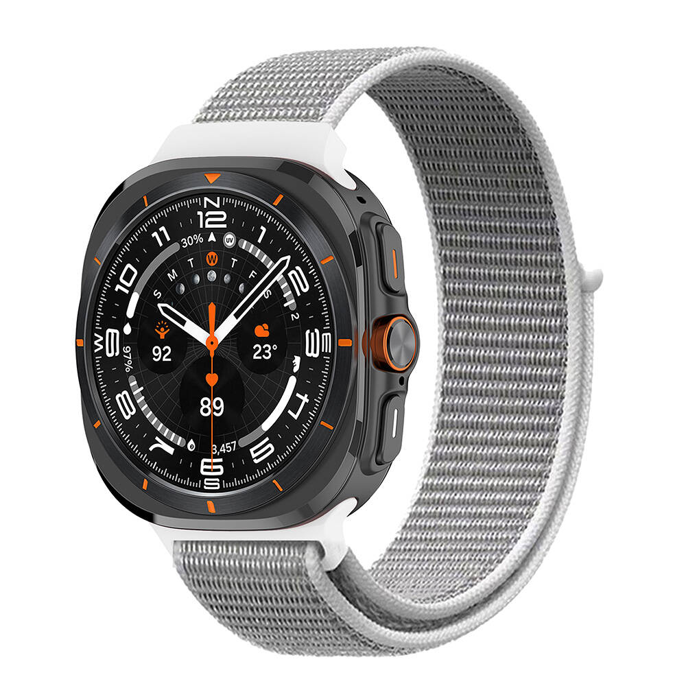 KNY Samsung Galaxy Watch Ultra 47 MM iin Hasr Desenli Kuma Naylon Kay-Kordon KRD-03