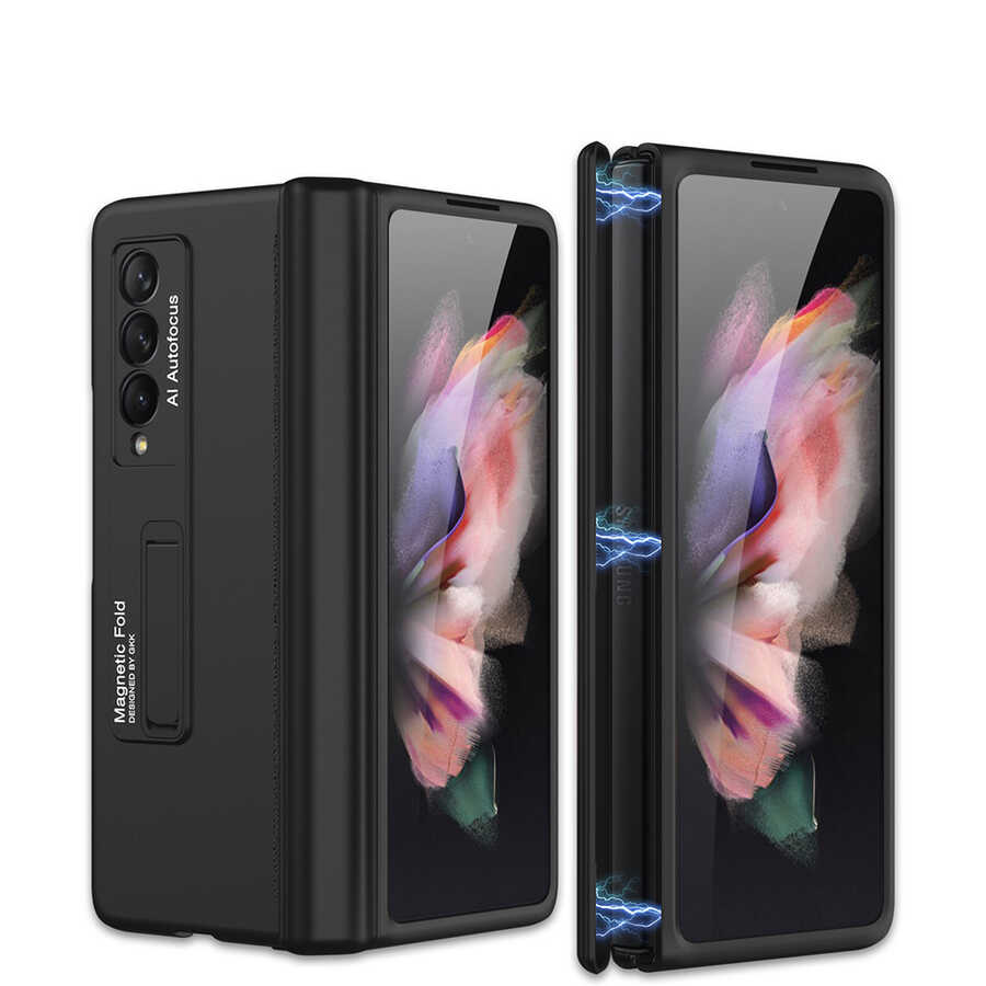 KNY Samsung Galaxy Z Fold 3 Klf M-Magnet Katlanabilir 360 Kapak 