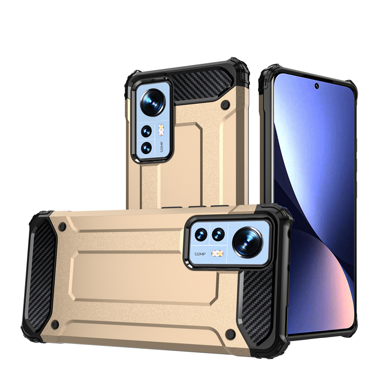 KNY Xiaomi Mi 12 Klf Ultra Korumal ift Katmanl Armour Case