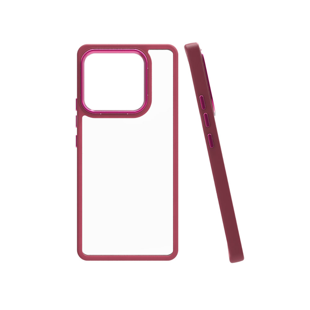 KNY Xiaomi Mi 13 Pro Klf Renkli Silikon Kenarl Arkas effaf Sert Flora Kapak