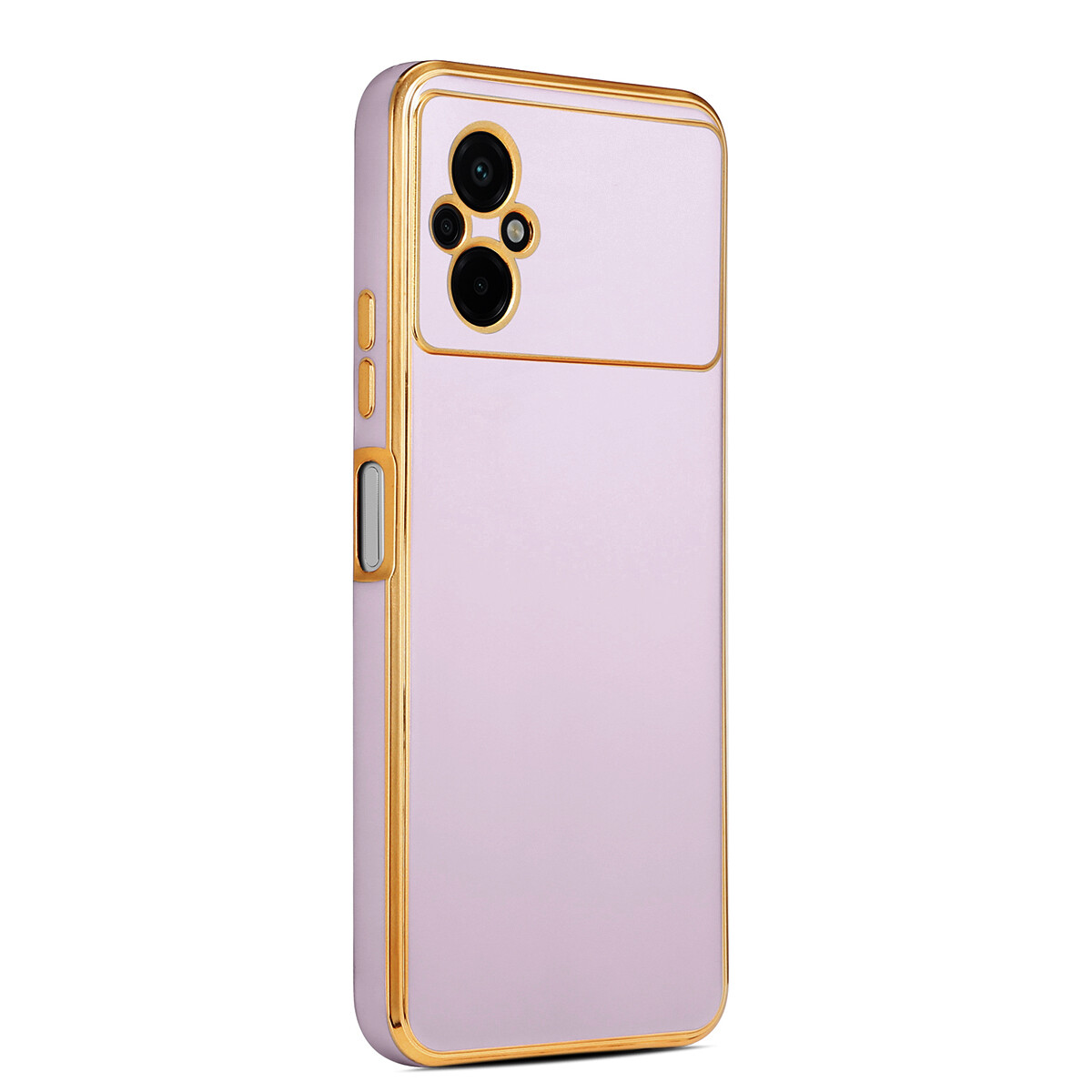 KNY Xiaomi Poco M5 Klf Parlak Kenarl Laser Bark Silikon