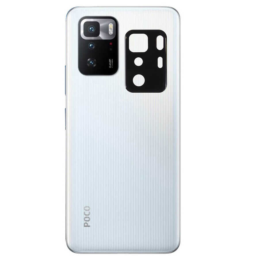 KNY Xiaomi Poco X3 GT in 3D Kamera Koruma Cam Siyah