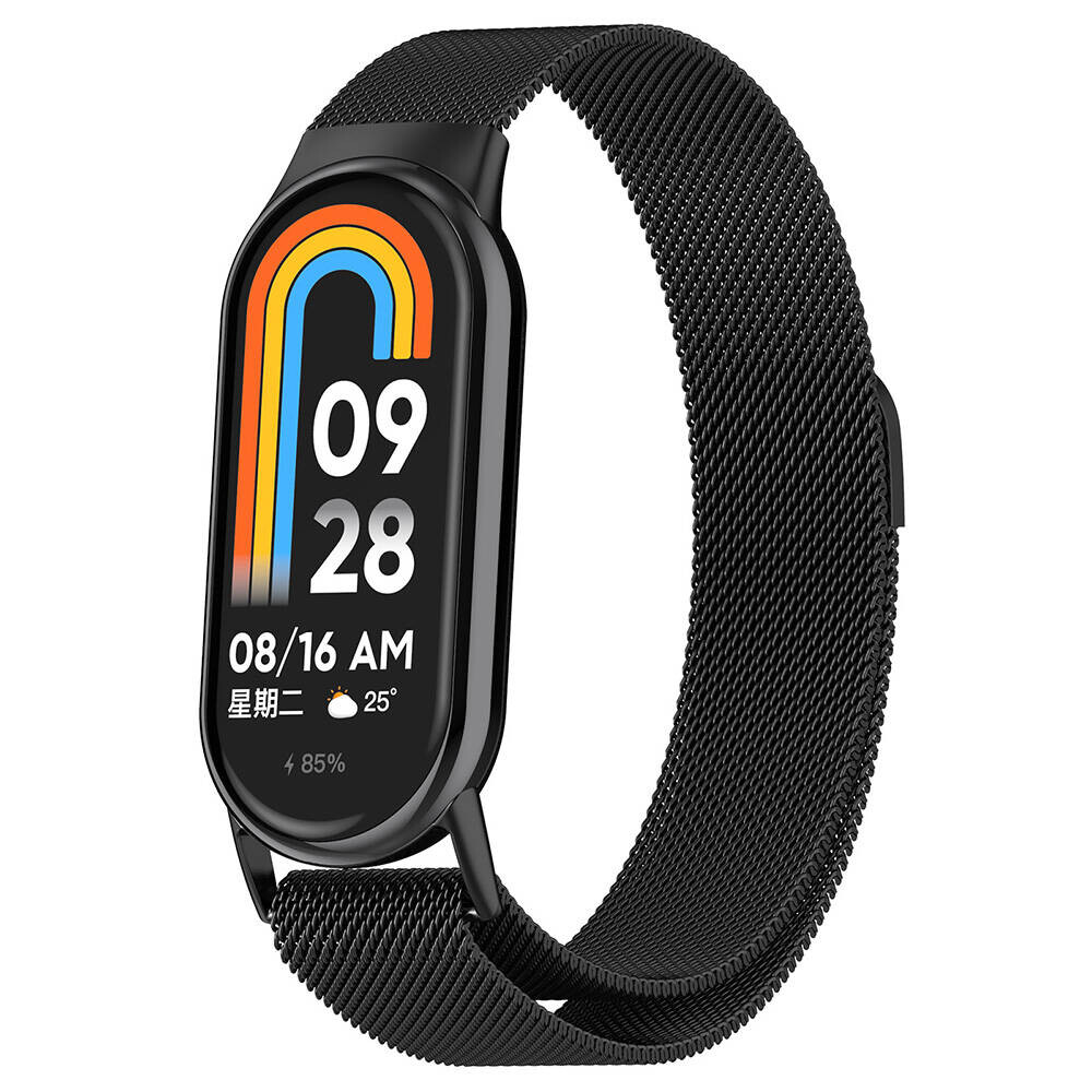 KNY Xiaomi Smart Band 8 in Hasr Desenli Mknatsl Metal Kay-Kordon KRD-01